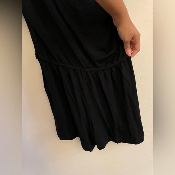 Tart Romper Women's Small Black Shoulder Cut Outs Batwing Sleeves Off Shoulder - Picture 5 of 12